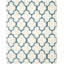Tapis ivoire / bleu sarcelle à motif géométrique Alvarez-1741589568