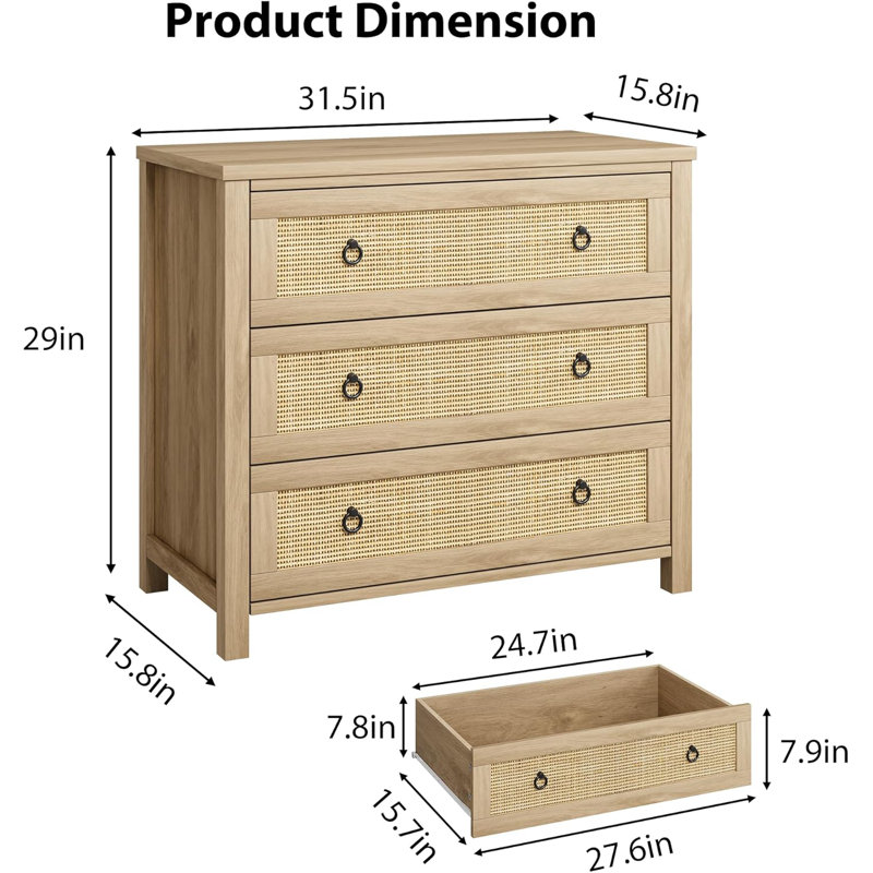 40.1cm W 3 - Drawer Chest of Drawers