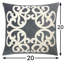 Housse de coussin Vintage Vine 20 po x 20 po, velours de polyester, fermeture à glissière dissimulée, mezzanine de soutien de 6 à 8 po-126400033