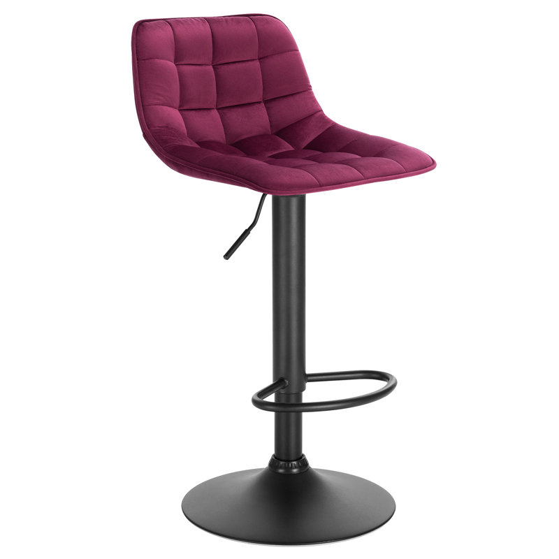 Peake Upholstered Adjustable Height Counter Stool, Bordeaux