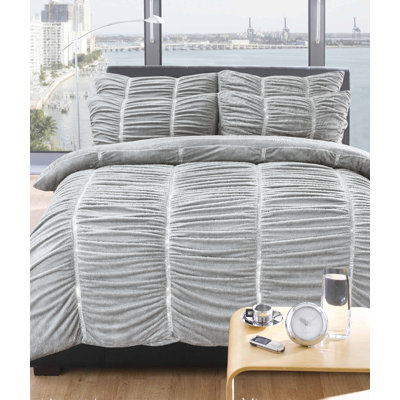 Tharp Solid Colour Duvet Cover Set with Pillowcases