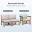 Ensemble de conversation modulaire pour patio pour 4 personnes avec coussins, ensemble de conversation 5 pièces pour canapé HiPS-1128659676