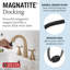 Robinet pour salle de bain à 3 trous avec douchette extractible Stryke, robinet d'évier de salle de bain à 2 poignées-87224367