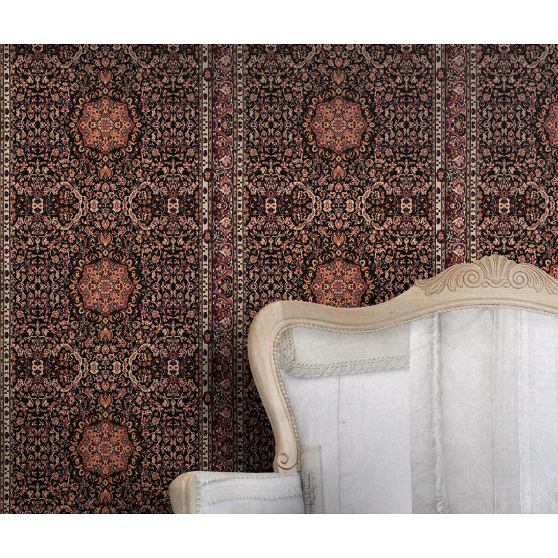 Oreille 2.5m x 90cm Textured Matte Paste the Wall Wallpaper Roll, Dark Red