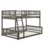 Full XL Over Queen Bunk Bed With Guardrails-347798507