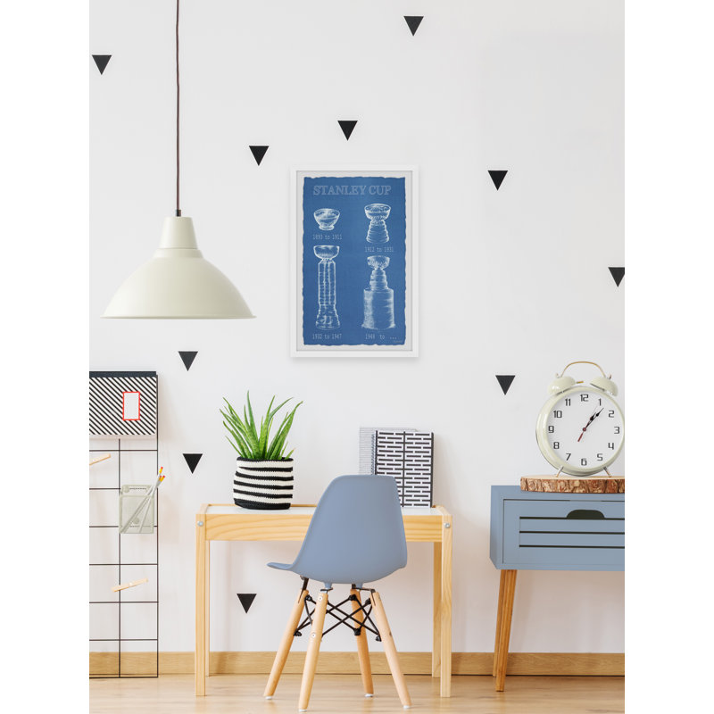 Tuttle Single Picture Frame Painting, 91cm H x 61cm W, Blue, White