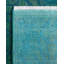 Tapis unique noué à la main Fine Vibrance - bleu, 9 pi 4 po x 12 pi 4 po