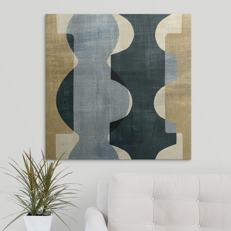 « i », impression Geometric Deco, H 30 po x l 30 po x P 1,5 po, Toile