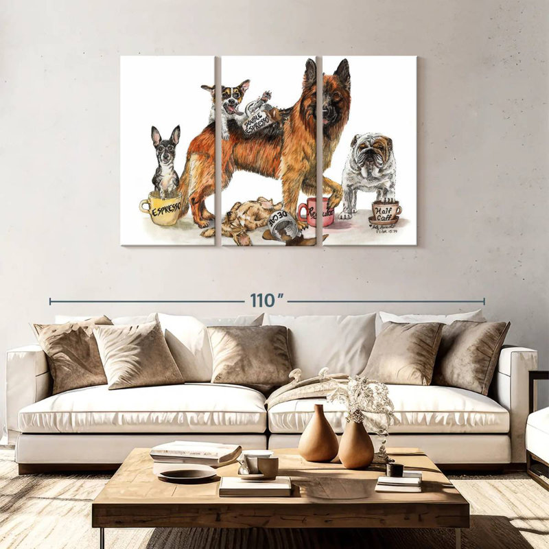 Brampt Coffee Dogs, 48" H x 74" W