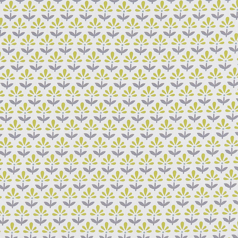Co-Ordinates Fleur Fabric, Chartreuse/Charcoal