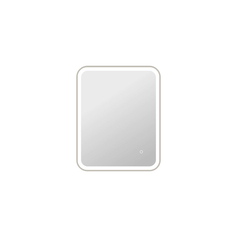30 Inch Rectangle LED Front and Backlit Wall Mirror in Silver, Silver, 30" x 24"