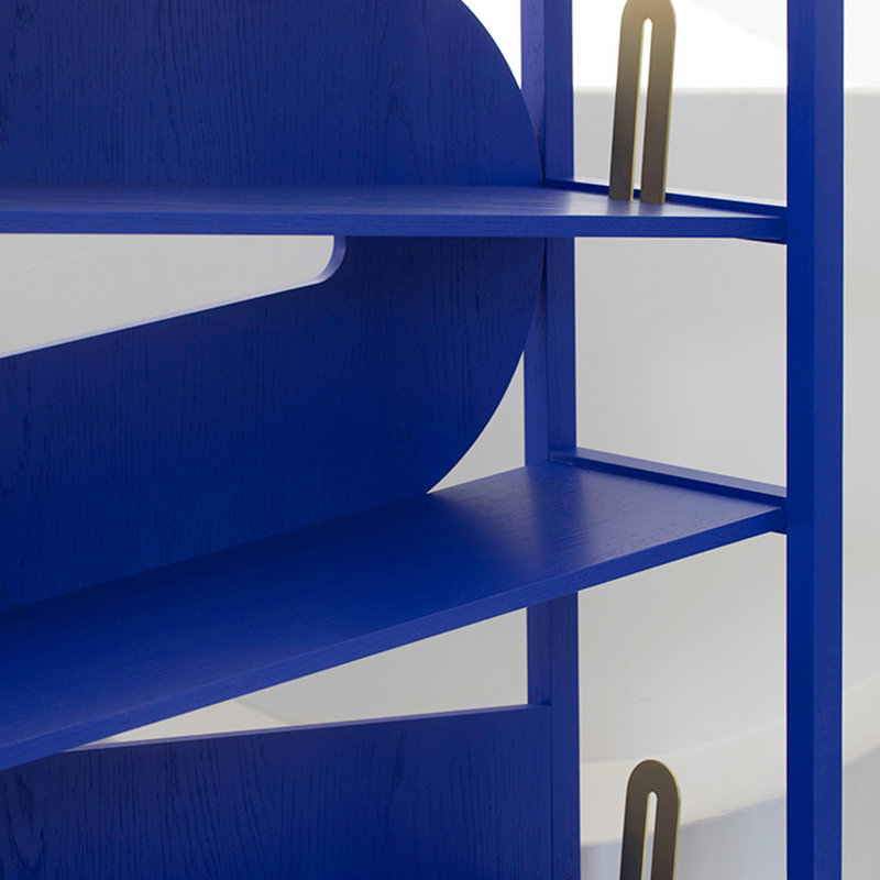 Bibliothèque de rangement American Style Creative, Bleu