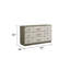 Commode 9 tiroirs Gem Modern Style en bois beige et brun