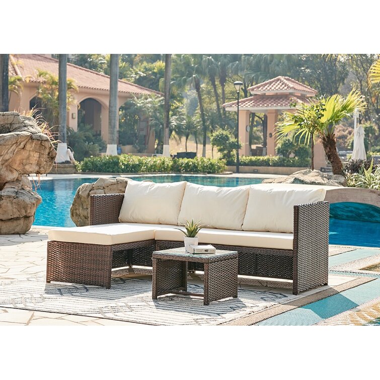 Lolanna 3 - Person Garden Lounge Set with Cushions