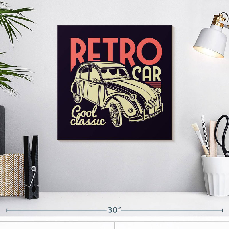Voiture rétro classique Mehar Cool, H 16 po x l 16 po