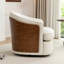 Faux Leather Swivel Barrel Chair-96441083