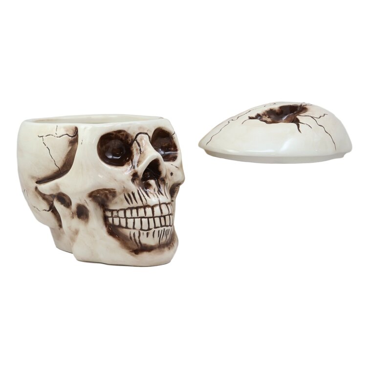 Halloween Skull Air Tight Ceramic Cookie Jar – Animi Causa