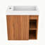 Meuble-lavabo flottant 20 po avec lavabo en résine blanche
