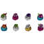 Sequined Birds Clip-On Christmas Ornaments - 2.75" - Set Of 8