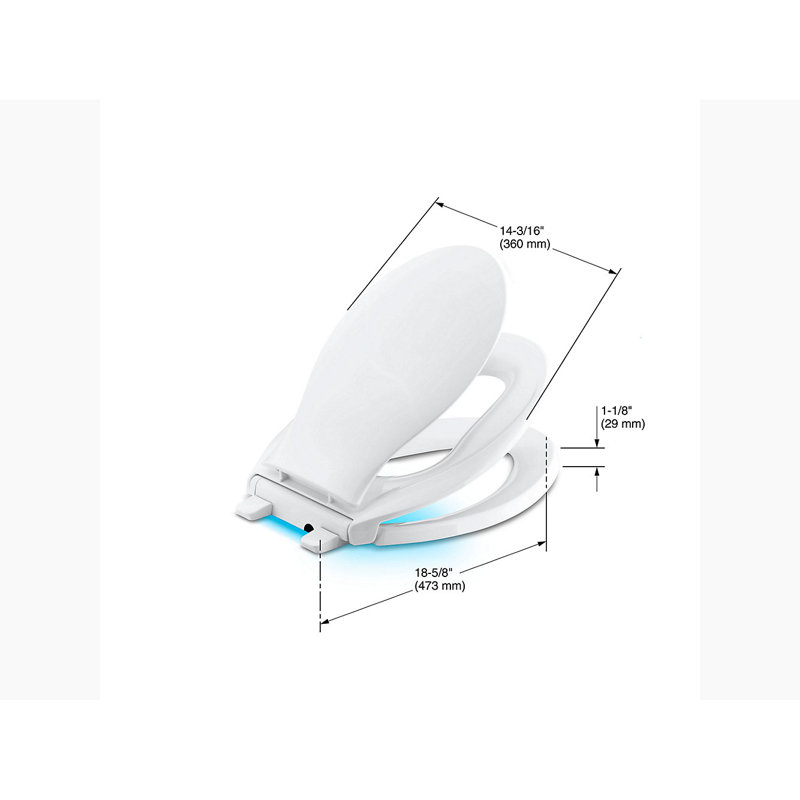 Transitions® Elongated Toilet Seat, Ready Latch, White