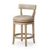 Maven Lane Alexander Stool with Vegan Leather Upholstery