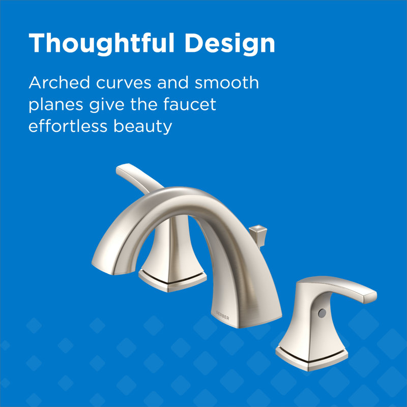 Vaughn Widespread Bathroom Faucet with Drain Assembly, Brushed Nickel