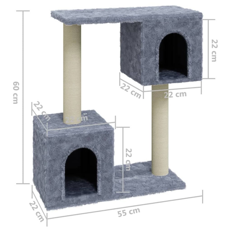 Clintonpark 60cm H Cat Tree, Light Grey