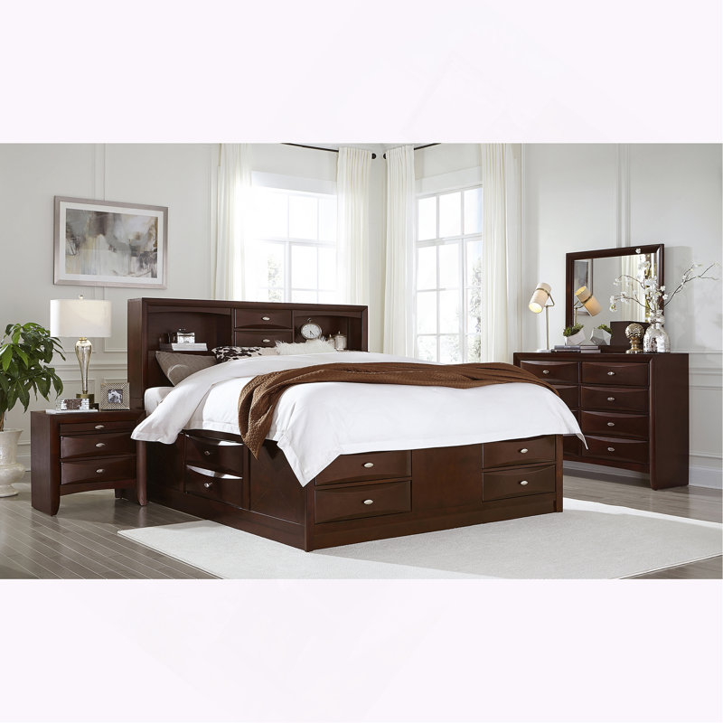 Table de chevet LUCILLE MERLOT, Noyer brun