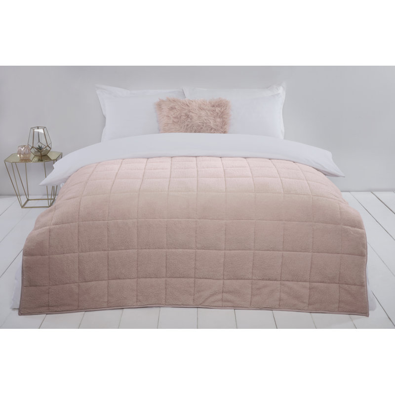Daniela Plain Weave / Muslin Throw Blanket, Blush, W150 x L200cm