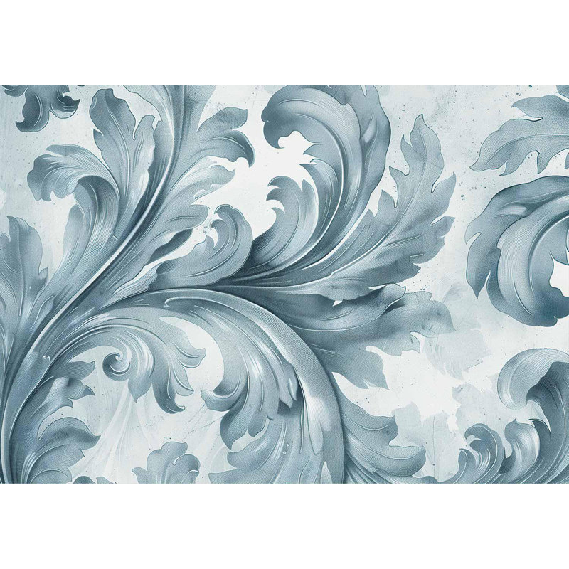 Murale pelez et collez - Baroque bleu clair, L 57 po x L 41 po