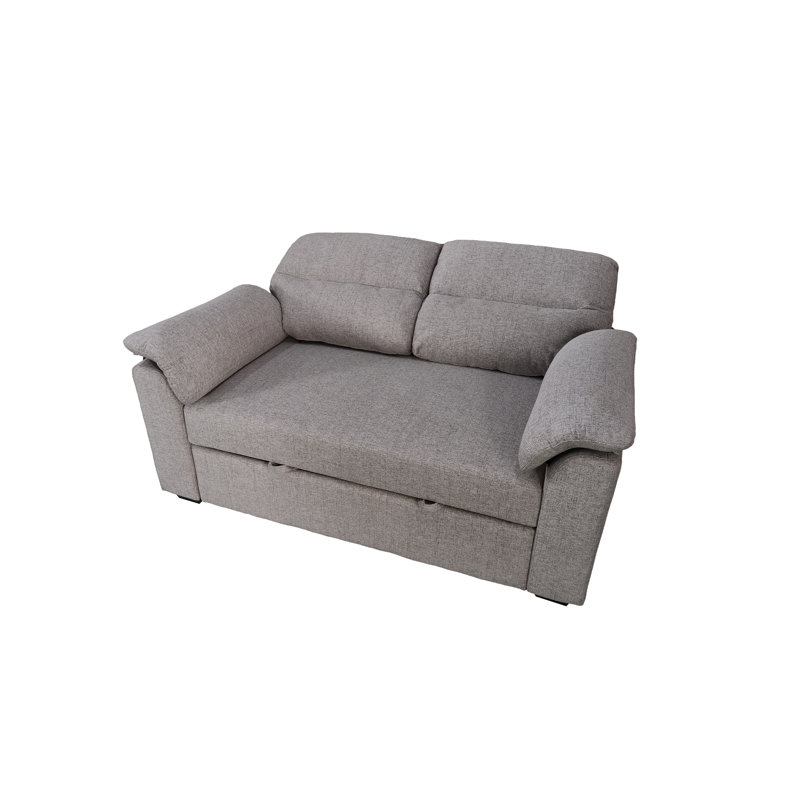 2 Seater Fabric Sofa Bed, Grey