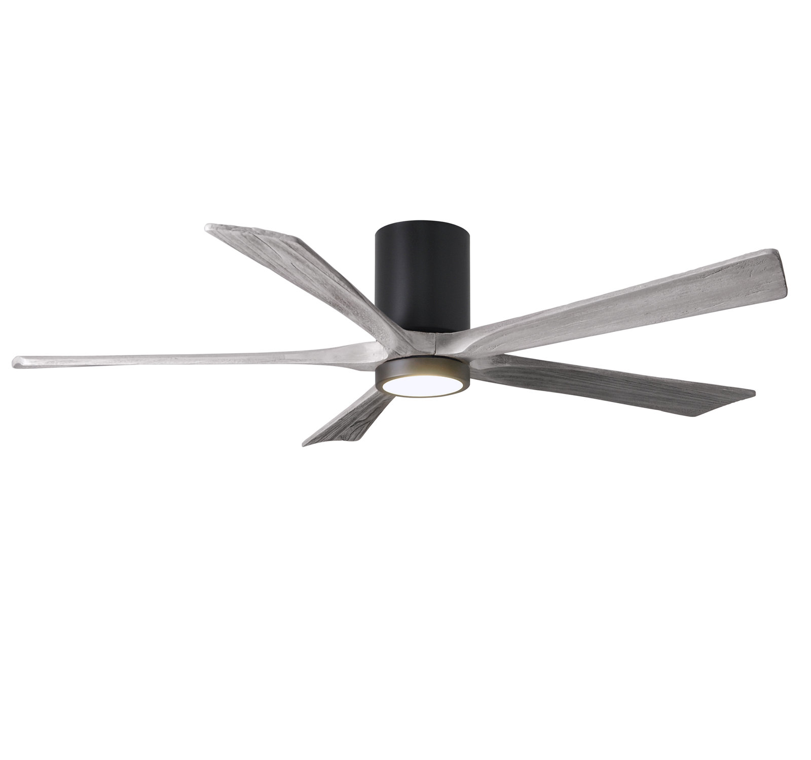Irene Ceiling Fan with LED Light Kit, Matte Black, 60", Barn Wood Tone