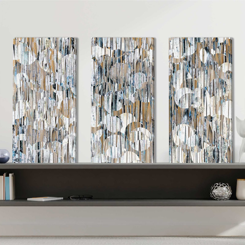 Hébreux 4: 12. «The Word» par Mark Lawrence - ensemble de 3 impressions sur toile tendue, H 32 po x l 48 po x P 0,75 po