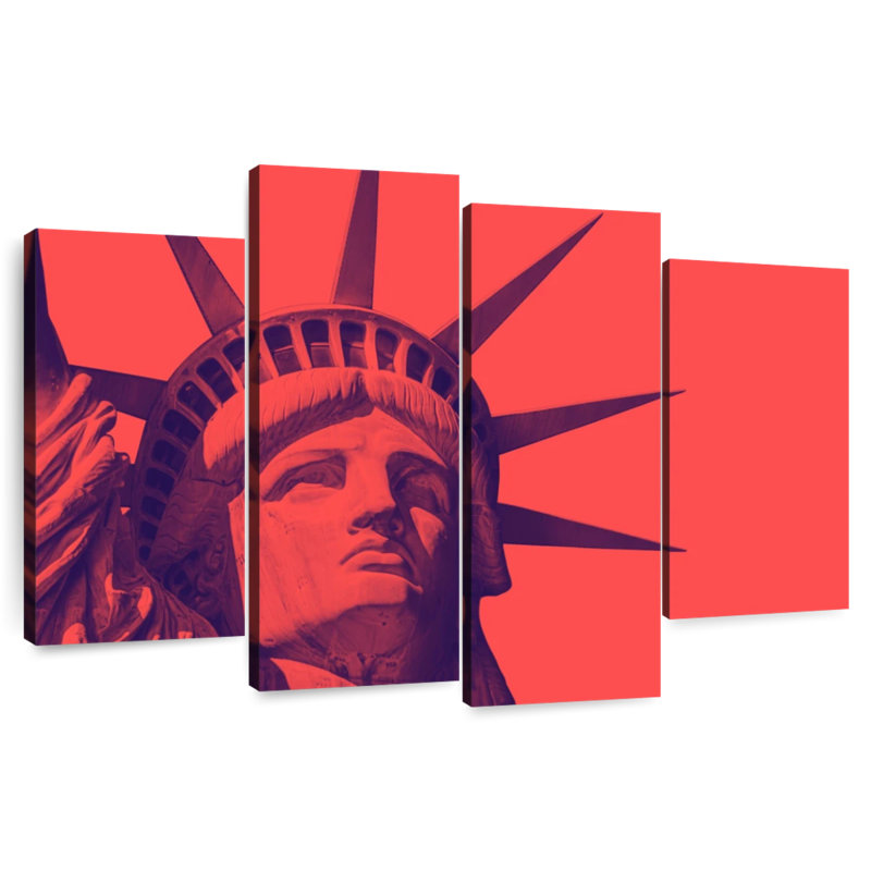 Nicci Red Statue Of Liberty, 22" H x 36" W