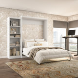 Arlex Storage Murphy Bed, Space-Saving Wall Bed for Multipurpose Room