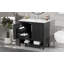 Meuble-lavabo moderne 36 po avec lavabo en céramique et structure en bois massif Alcott