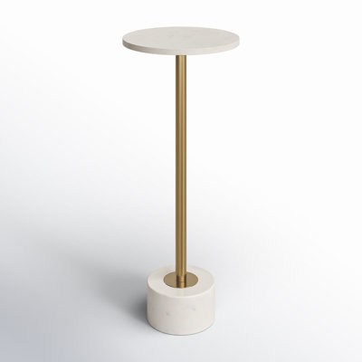 Layla Iron Marble Accent Table