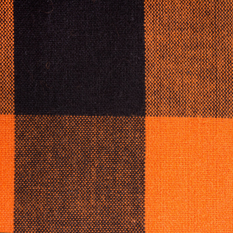 Wolsingham Gingham 100% Cotton Square Tablecloth, 84" L x 60" W, Orange