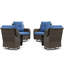 Ensemble de meubles de patio en osier - 4 pièces de chaises de patio pivotantes, chaises d'extérieur en PE en rotin pour terrasse de jardin-87763113-87763114