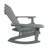 Reclining Wooden Outdoor Rocking Adirondack Chair, Patio Accent Chair-473778966