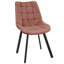 Beallsville 47cm H Tufted Velvet Upholstered Upholstered Back Side Chair in Pink