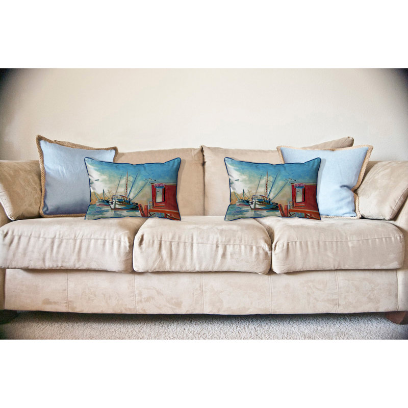 Housse et insert de coussin d'extérieur rectangulaire pour crevettes, Grand