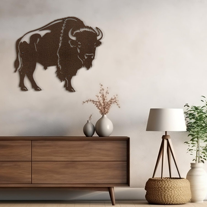 Wall Decor Metal, 20" H x 30" W x 0.05" D, Bronze