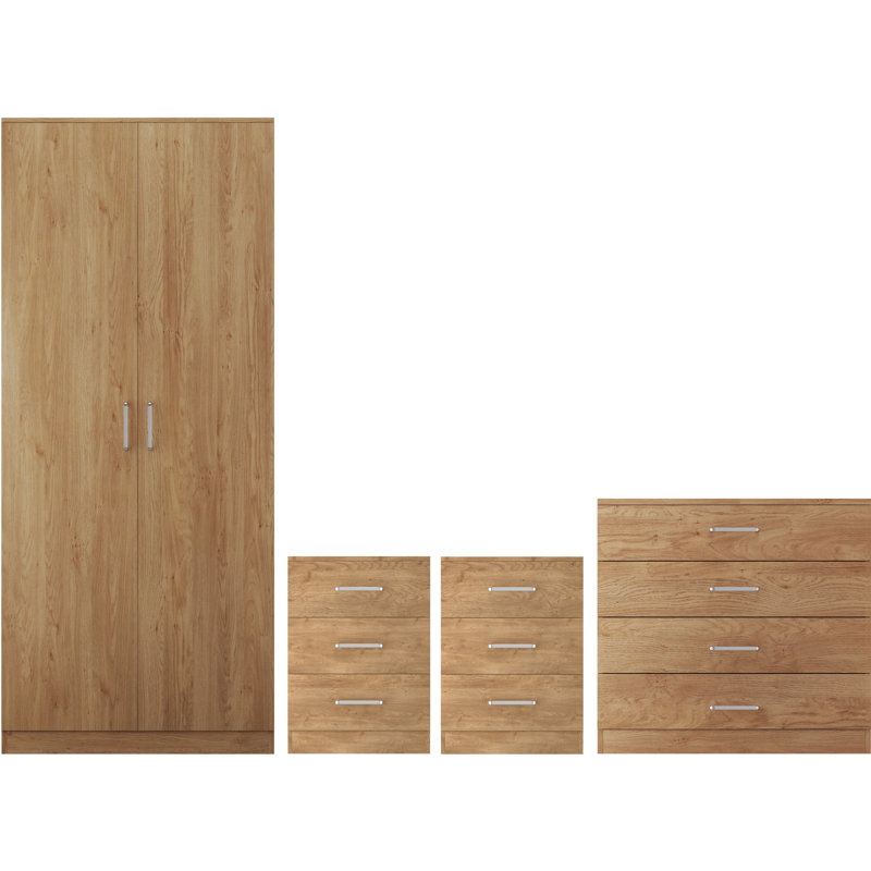 Sumrah 4 Piece Bedroom Set, Brown