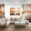 «Colorful Tropical Beach with Palms Modern Beach», reproduction de photo sur toile tendue-1218663549-1213110345