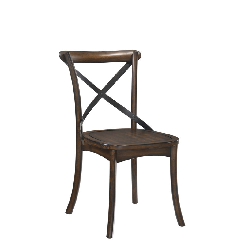 Chaises de salle à manger en bois avec dossier en X Adairsville