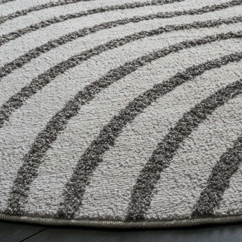 Wave Performance Abstract Indoor Rug, Round 6'7"