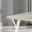 Table à manger rectangulaire en bois naturel avec 7 chaises et 7 chaises