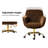 Clio Task Chair with Height Adjustable and Velvet Upholstery-94342251