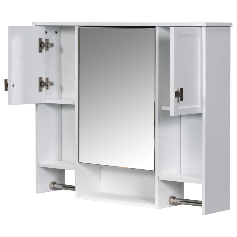 Armoire murale de salle de bain moderne avec miroir et rangement dissimulé - intérieur spacieux et fonctionnel de qualité